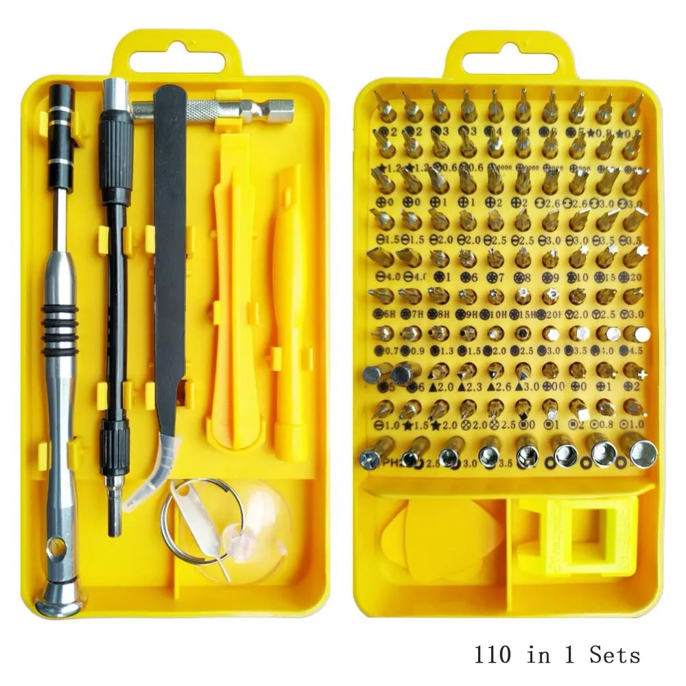110 pcs as showing Vastar 110 в 1 Набор прецизионных многофункциональных отверток orx набор для разборки мобильных телефонов Часы Очки электрические инструменты - Цвет: 110 pcs as showing