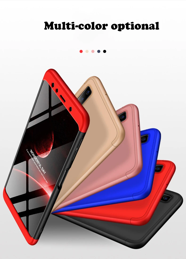 GKK 360 Full Protective Case For Samsung Galaxy A7 2018 Shockproof Matte Hard PC Cover Fundas SM-A750F Coque |