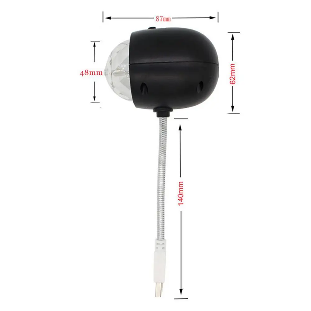 DSstyles USB Powered 4 Вт Мини Волшебный шар красочные алмазные вращающиеся автомобильные