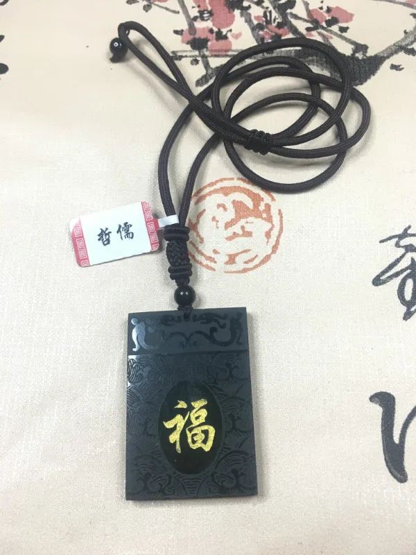 Ювелирные изделия Zheru из чистого натурального нефрита резной темно зеленый