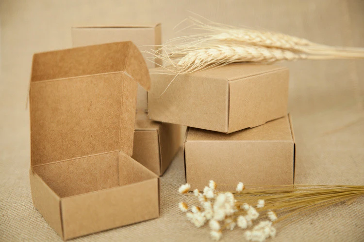 

500pcs 6*6*3cm Brown Kraft Paper Box For Candy/food/wedding/jewelry Gift Box Packaging Display Boxes Diy Necklace Storage