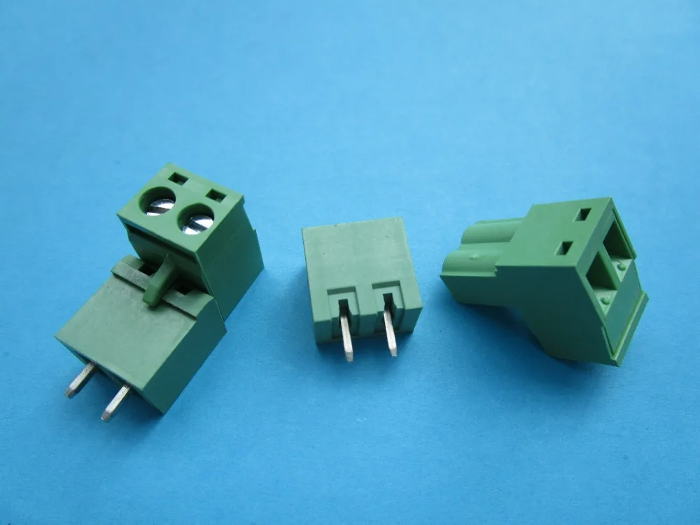 50 Pcs Close Straight 2 pin/way Pitch 5.08mm Screw Terminal Block Connector Green Color Pluggable Type With pin | Обустройство дома