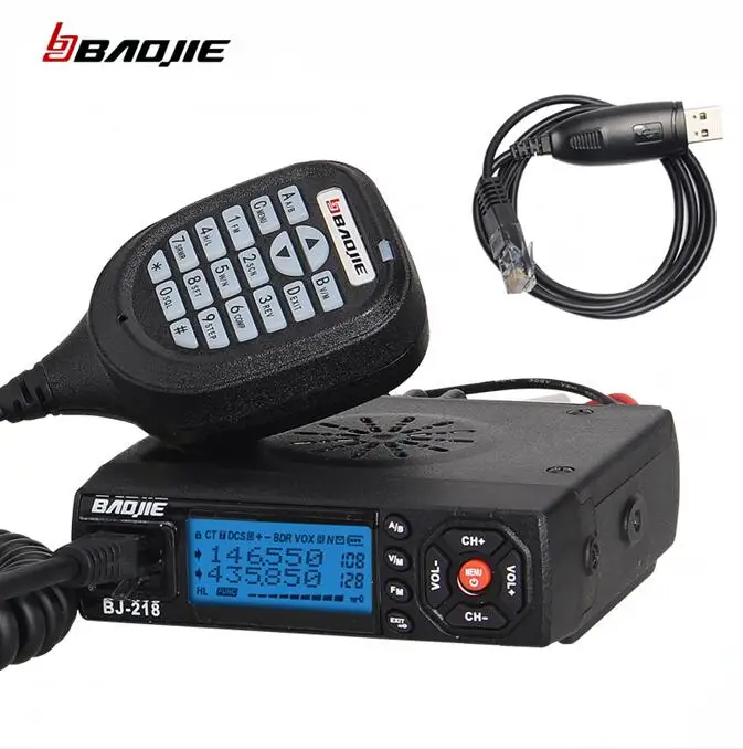 BJ-218 bj-318 мини автомобиль иди и болтай Walkie Talkie “иди 10 км 25 Вт двухдиапазонный УКВ/UHF