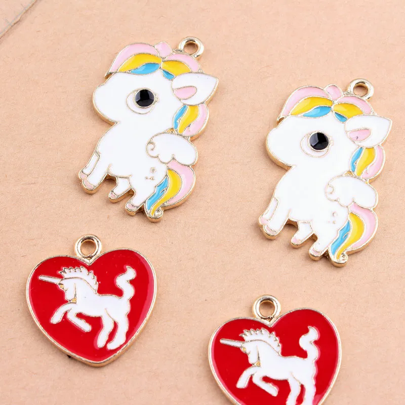 10 шт. DIY ремесла Мультфильм Unicornio подвесные предметы интерьера аксессуары свадьба