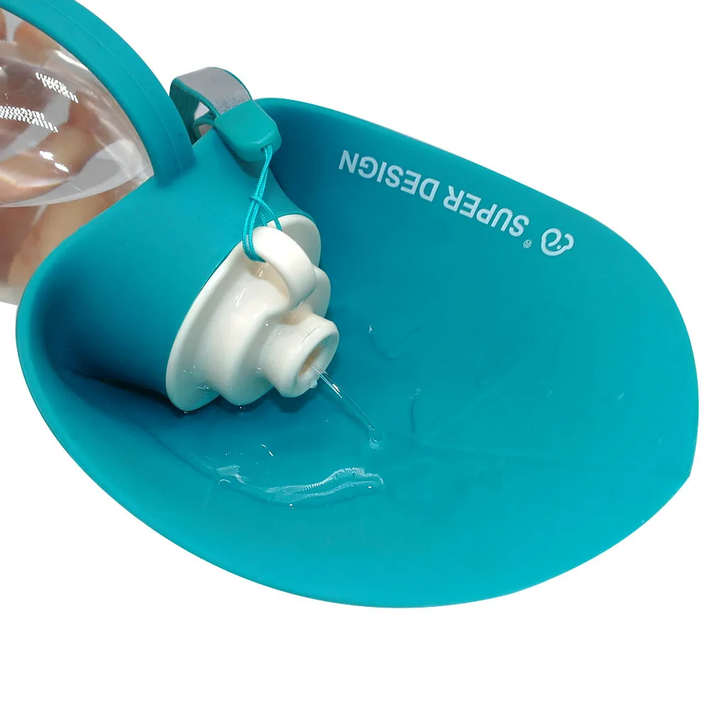 Портативная бутылка для воды 580 мл расширяемая силиконовая миска питьевой