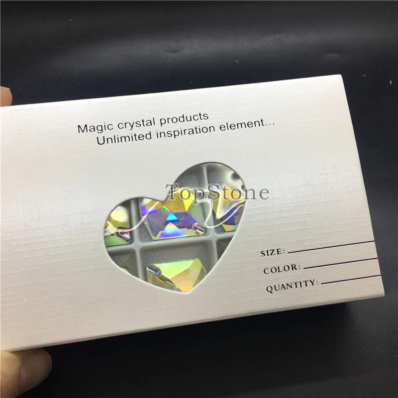 TopStone K9 Crystal Cosmic Sew On Rhinestone Clear AB Flatback 11x14 13x17 16x21mm Strass Sew-on stone Dress Clothing | Дом и сад