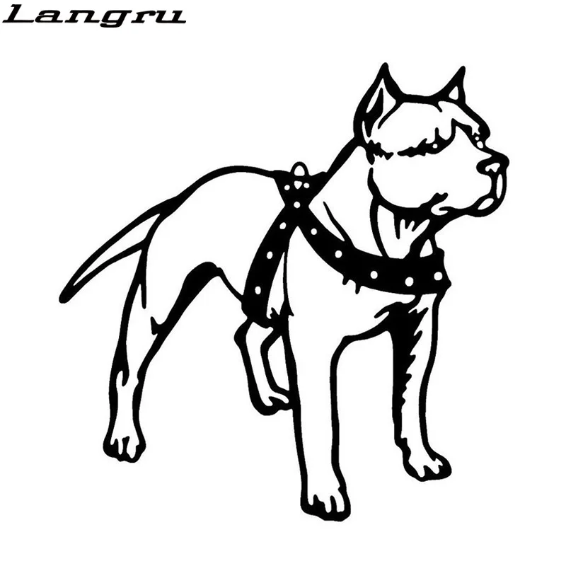 Langru горячая Распродажа Pitbull автомобильные наклейки с собаками креативная