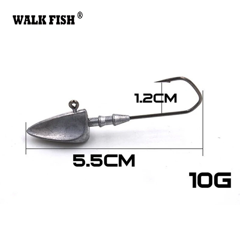 5Pcs 10g Рыболовные крючки для прогулок, 5 шт./лот, 3,5 г, 5 г, 7 г, 10 г, 14 г, 20 г - Цвет: 5Pcs 10g