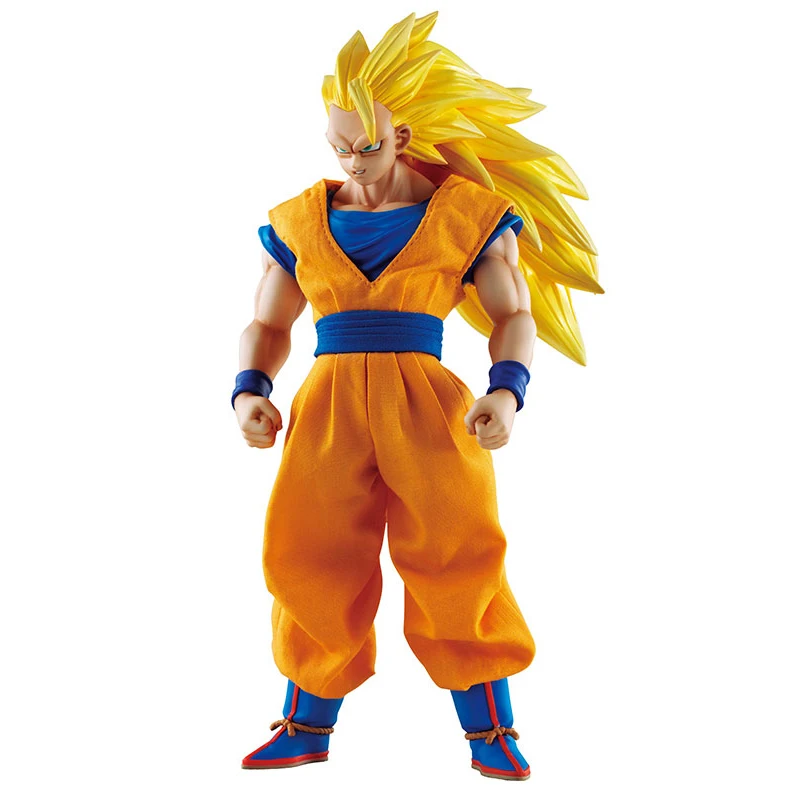 MegaHouse DOD Dragon Ball Z Son Goku ПВХ фигурка 21 см DOD Super Saiyan 3 Goku Коллекционная модель игрушки Figuarts DBZ figuaras