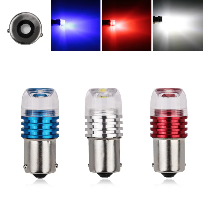 2 шт. Автомобильные светодиодные лампы 1156PY 7507 PY21W BAU15S 3W DC 12 В|blue light lamp|car lightlamp white |