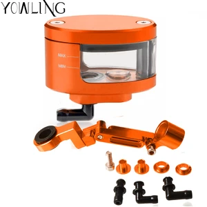 Universal Motorcycle Brake Fluid Reservoir Oil Tank with mounting kit For Honda MSX 125 300 MSX125 MSX300 125MSX 300MSX