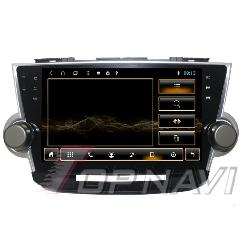 1 din Авторадио 10,1 дюймов Android 8,1 для Toyota Highlander 2008 2009 2010 2011 2012 2013 Автомобильный gps мультимедийный стерео без DVD