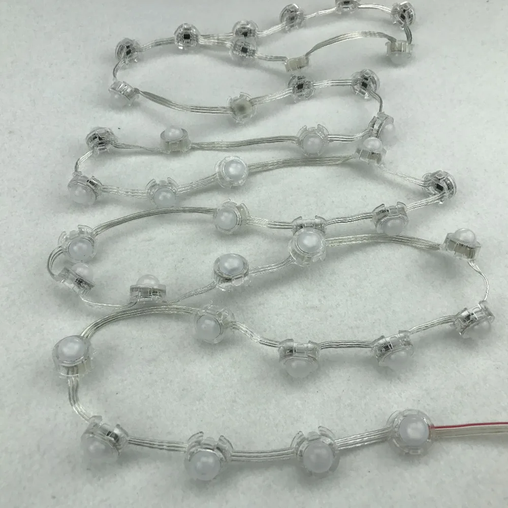 50 шт. 5,5 см расстояние DC5V 20 мм WS2811 5050 SMD пиксельный модуль; прозрачный провод; матовая крышка; IP68 Номинальная; RGB адресуемый полный цвет