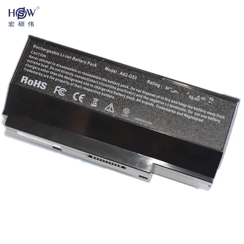HSW Аккумулятор для ноутбука Asus G73 G53 G53J G53S G53SW A42-G73 A42-G53 G73-52 07G016DH1875 07G016HH1875 70-NY81B1000Z