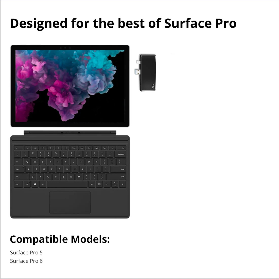 iSky for Microsoft Surface USB Hub Pro5 Pro6 Pro2017 USB Expansion HDMI SD TF USB3.0 6 in 1 Mini DP External USB