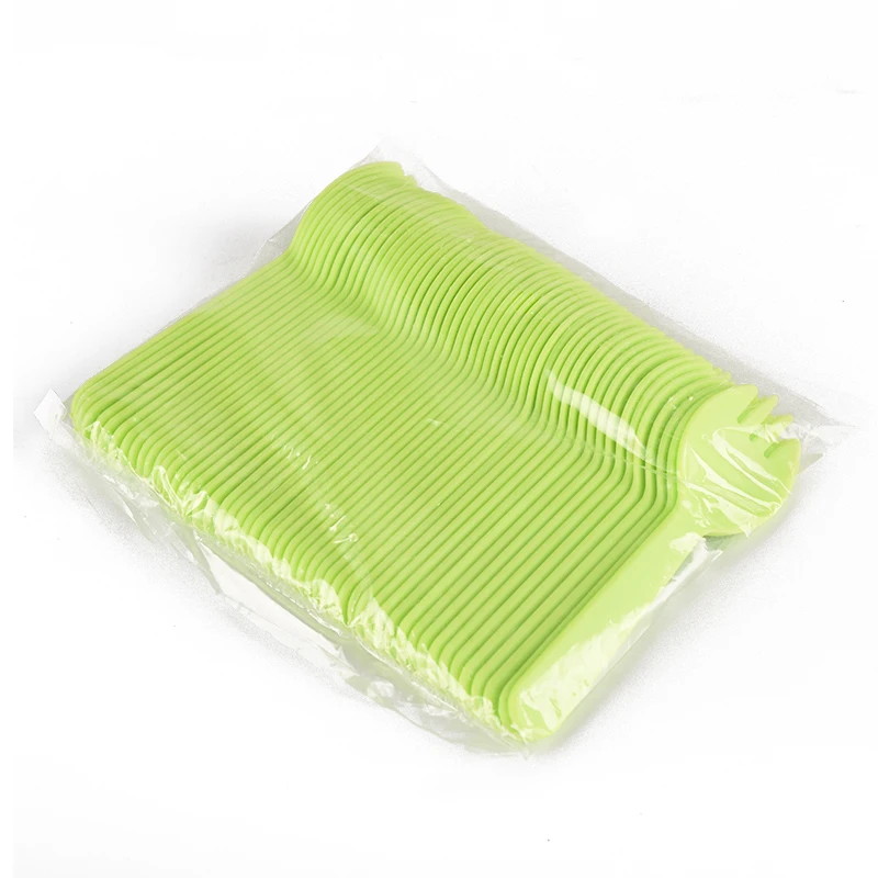 Billig Großhandel 5000PCS Einweg Spork Kleine Spork Kunststoff Gabel Löffel Dessert Eis Kuchen Fast-Food-Restaurant Partei Gabel Löffel