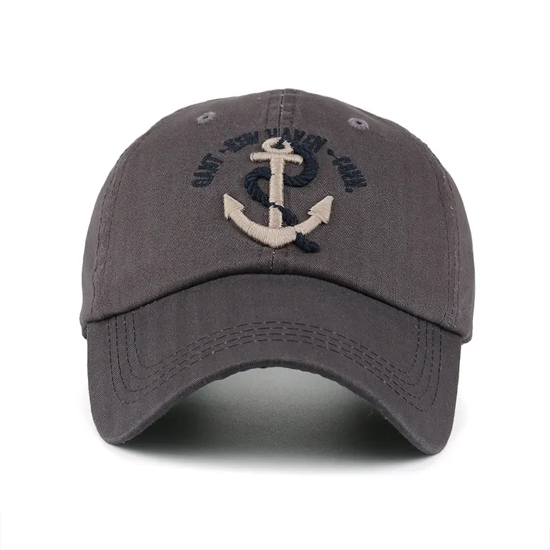 Новое поступление, хлопковая бейсбольная Кепка Gorras с якорем, винтажная Повседневная Кепка, бейсболка с регулируемой застёжкой, фирменная Новинка для взрослых, B334