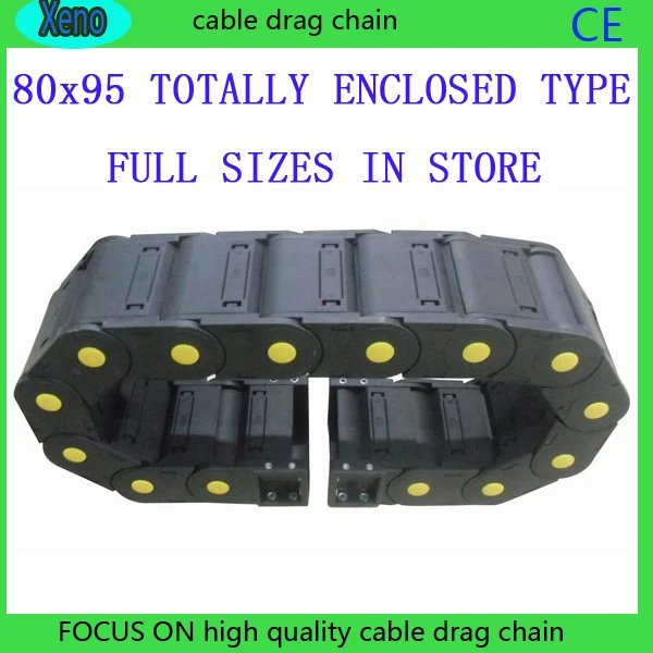 

Free Shipping 80x95 10 Meters Totally Enclosed Type Plastic Cable Drag Chain Wire Carrier With End Connects For CNC Machine