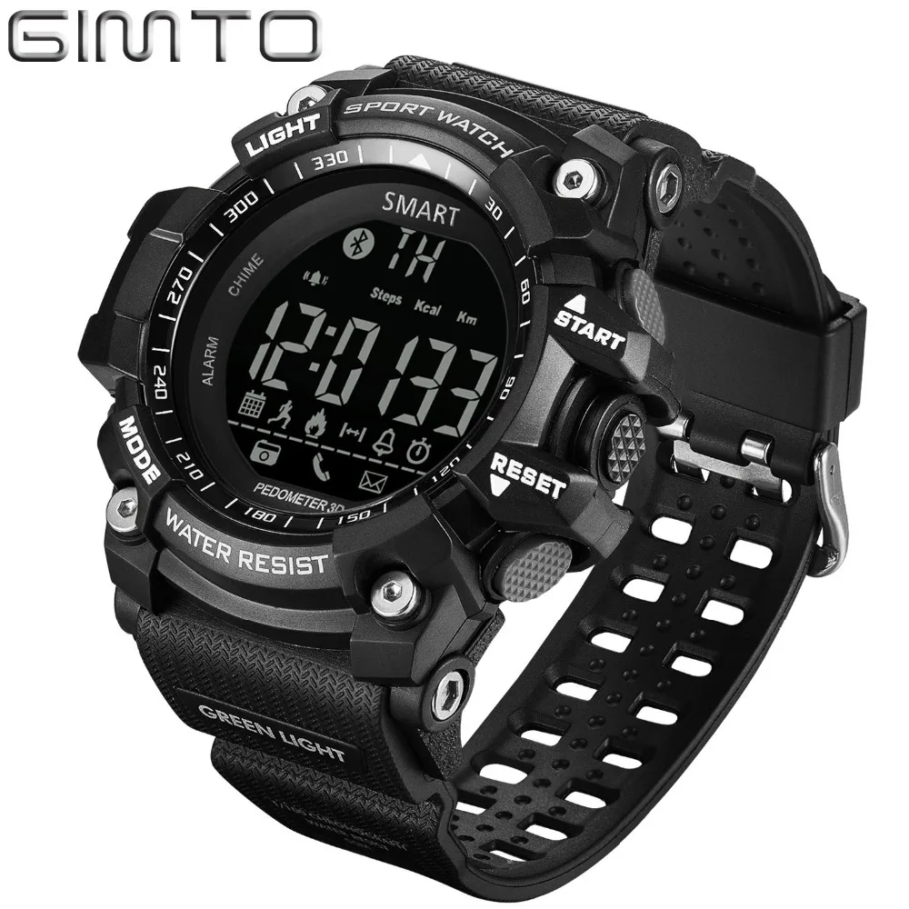 Цифровые часы для мужчин уличные светодиодный умный спортивный шагомер Bluetooth