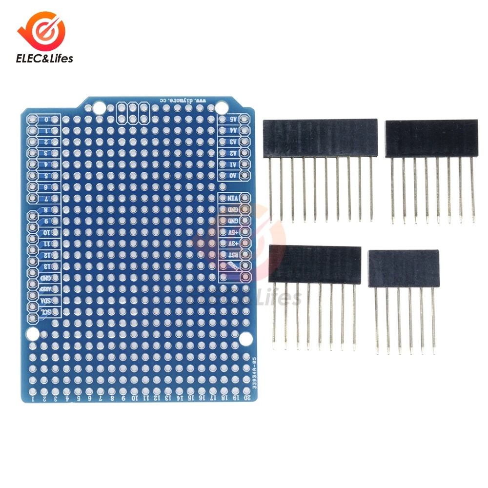 1 компл. прототип платы расширения печатной для Arduino ATMEGA328P UNO R3 Proto Shield FR 4 Fiber PCB
