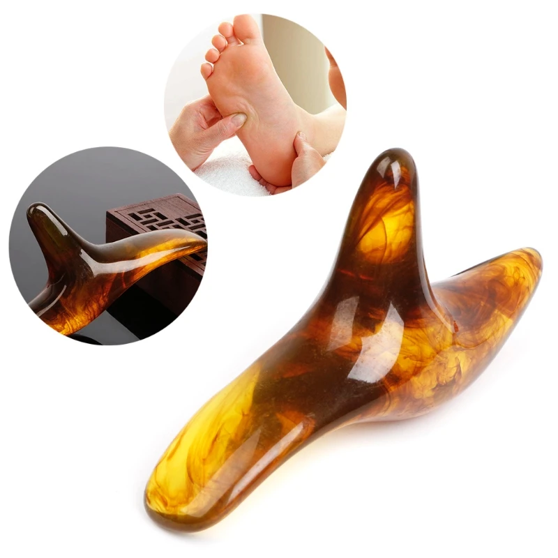 Янтарная Смола воск Треугольник ног массажер Gua Sha иглоукалывание инструмент