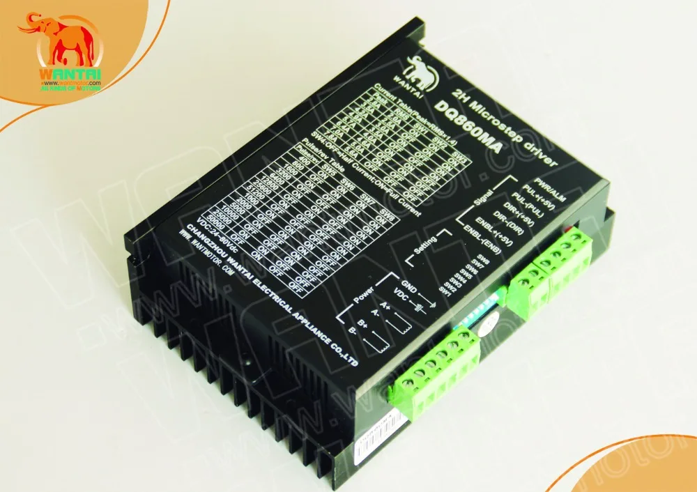 Отличный ЧПУ! Шаговый двигатель Wantai Nema34 85BYGH450D 007 890oz in + Драйвер DQ860MA 7.8A 80V 256Micro CNC