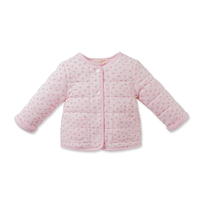 DB2937 davebella осенний для маленьких девочек пальто с подкладкой одежда сна малышей