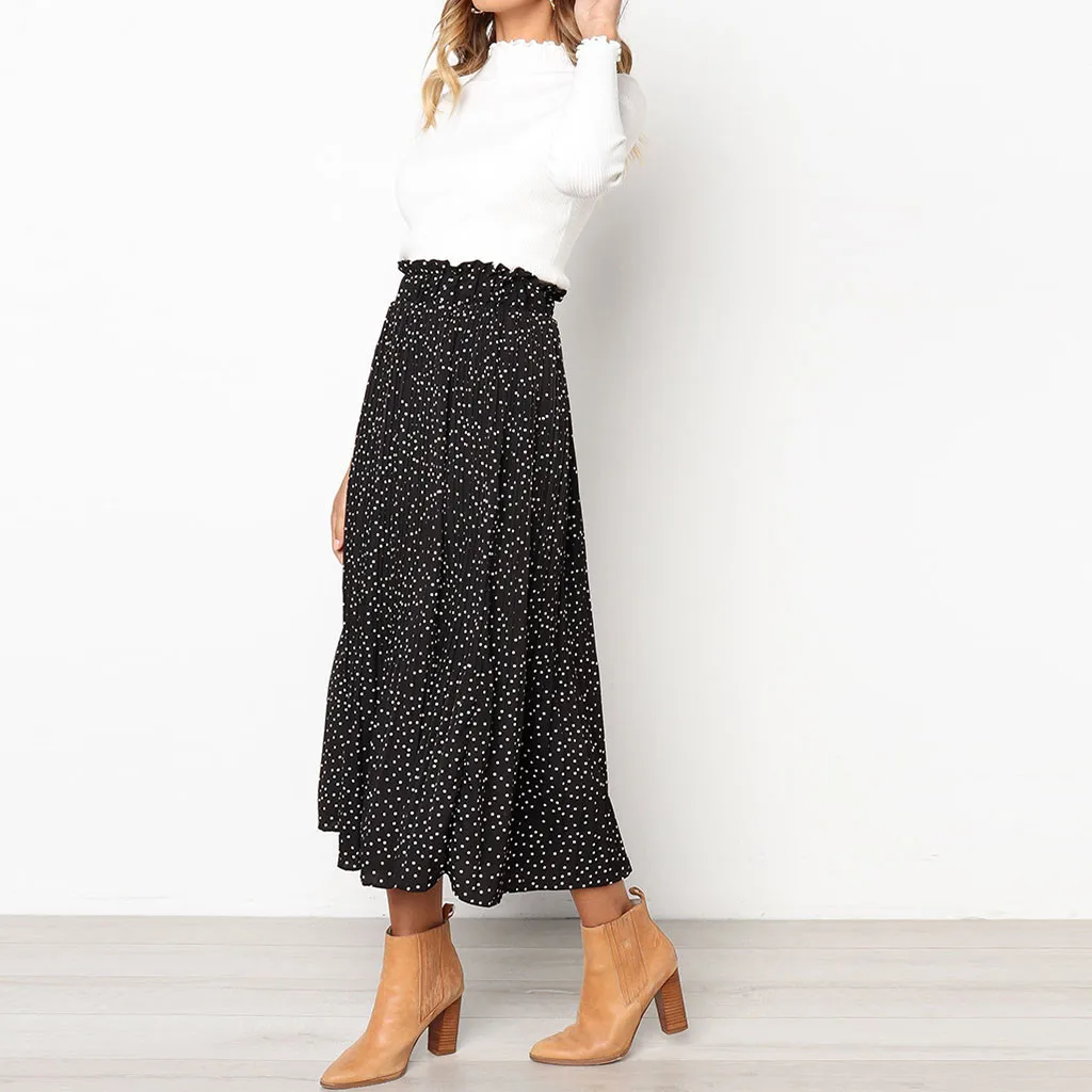 Женская богемная юбка с высокой талией длинная приталенная цветочным принтом