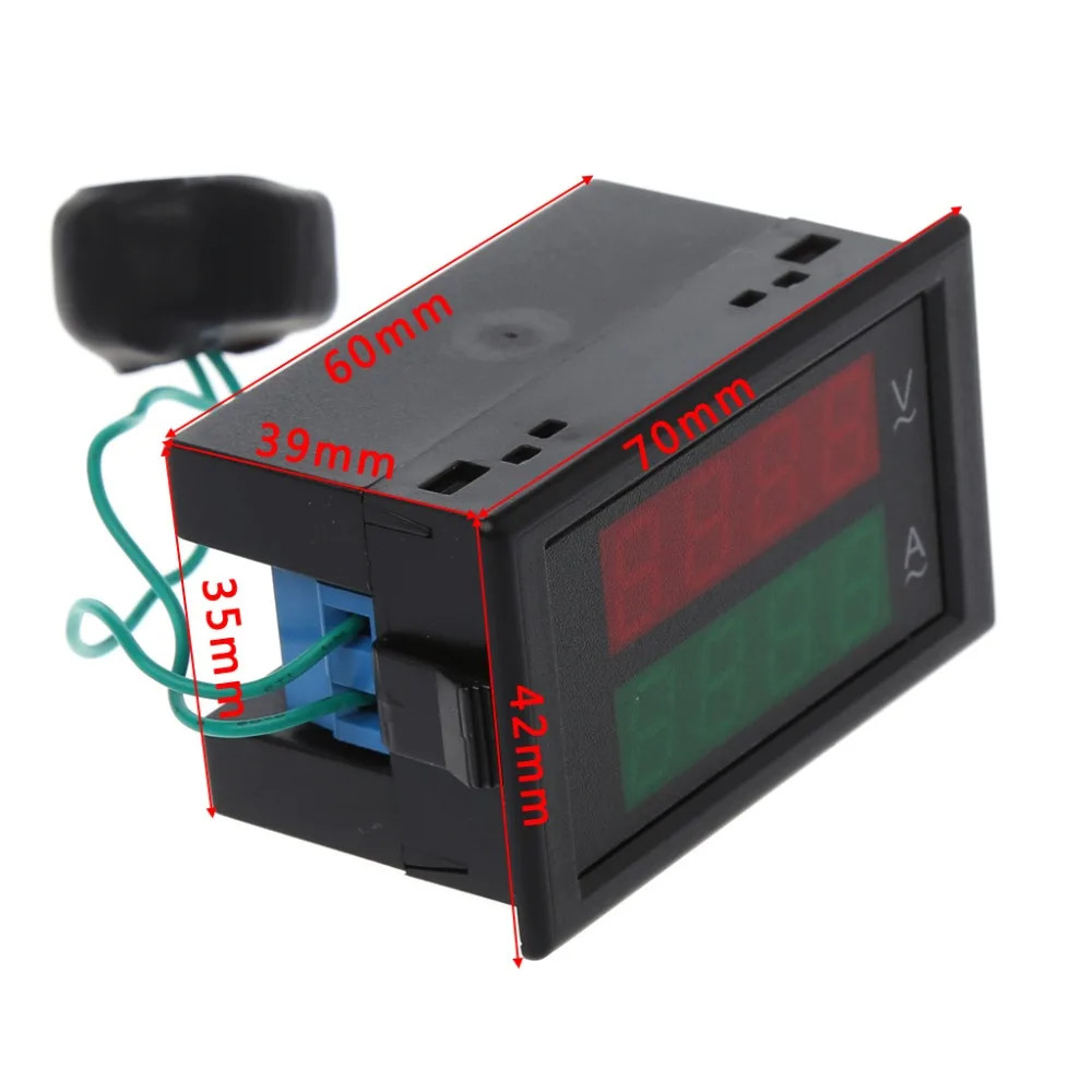 

AC80-300V 100A Digital Current Ammeter Voltmeter Dual LED Display Volt Amp Gauge Current Meters Tester Tools