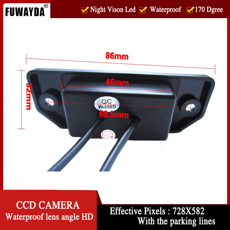 FUWAYDA Беспроводная цветная CCD Автомобильная камера заднего вида для FORD FOCUS SEDAN (3