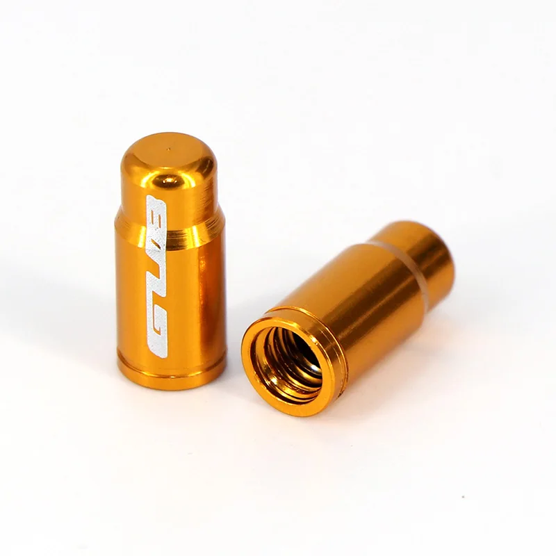 Golden for Presta 2 шт. алюминиевая крышка клапана для велосипедной шины, Ультралегкая Крышка для горной дороги, велосипедная Крышка для шин Schrader/Presta, протектор клапана для шин, аксессуары для горного велосипеда - Цвет: Golden for Presta