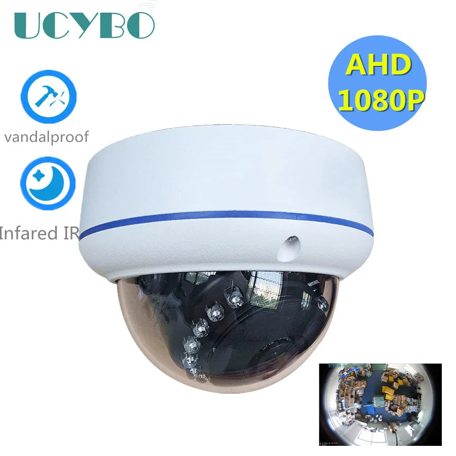 

Видео камера наблюдения AHD 1080P HD 2MP инфракрасный ИК купольная ip камера панорамный рыбий глаз охранного видеонаблюдения для домашнего примен...