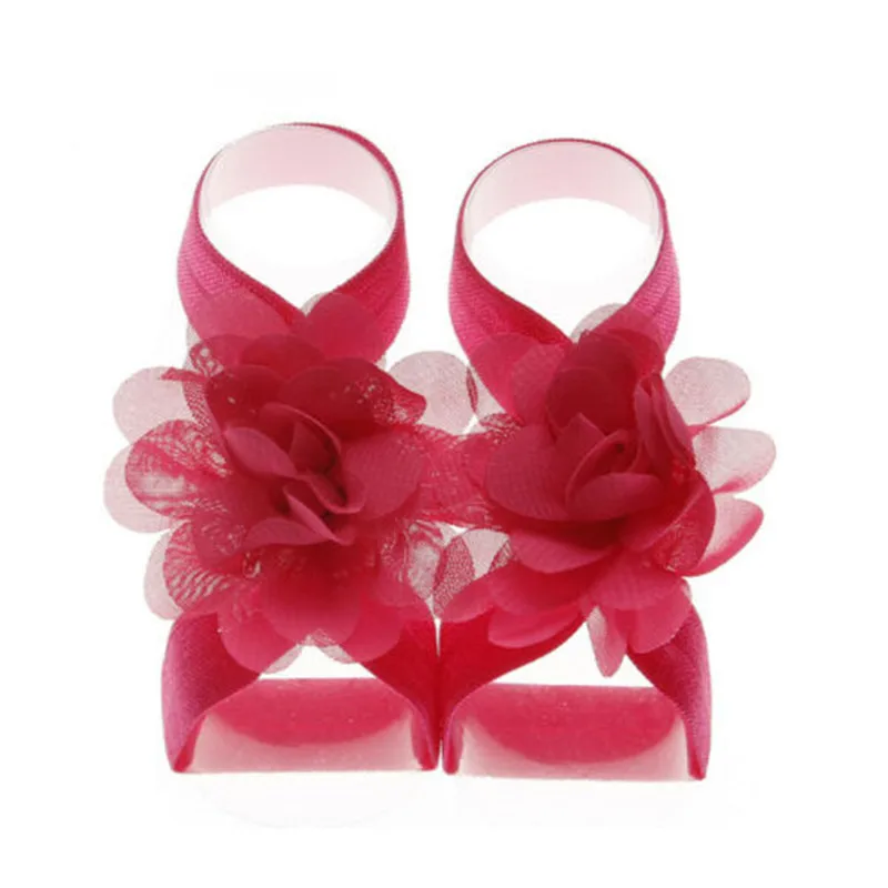 Newborn Baby Wrist Flower Foot Band Barefoot Sandals Shoes Photo Prop Socks Girl 2019 Fashion New Hot | Детская одежда и обувь