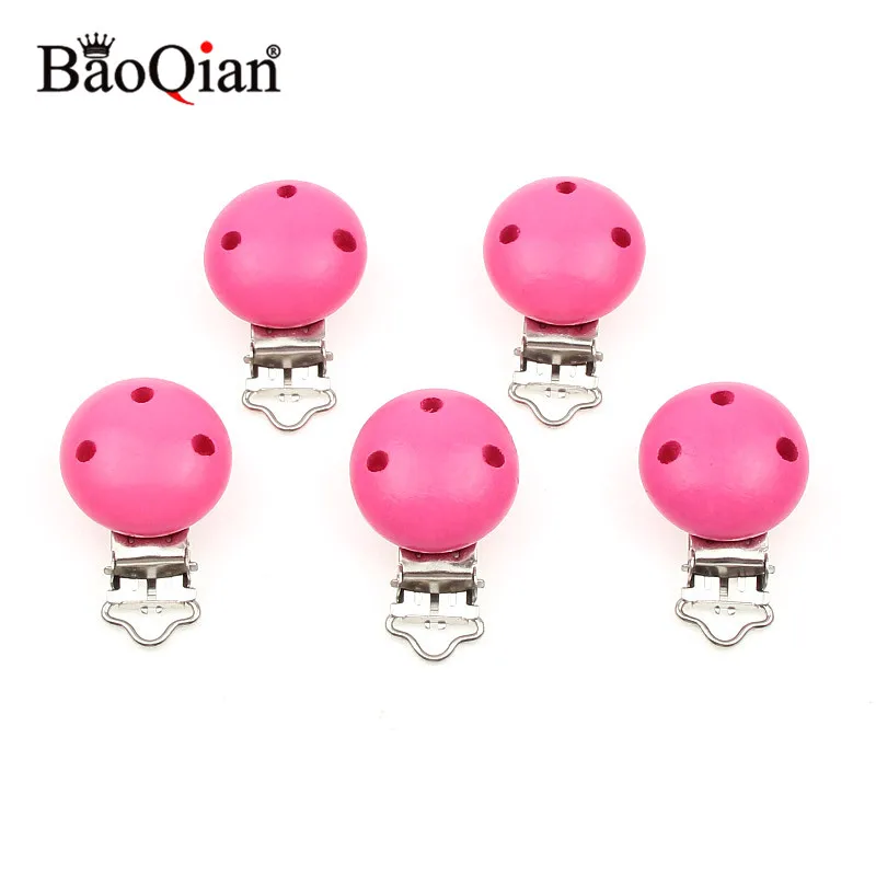 5 шт. деревянные металлические детские соски зажимы для держателей круглые