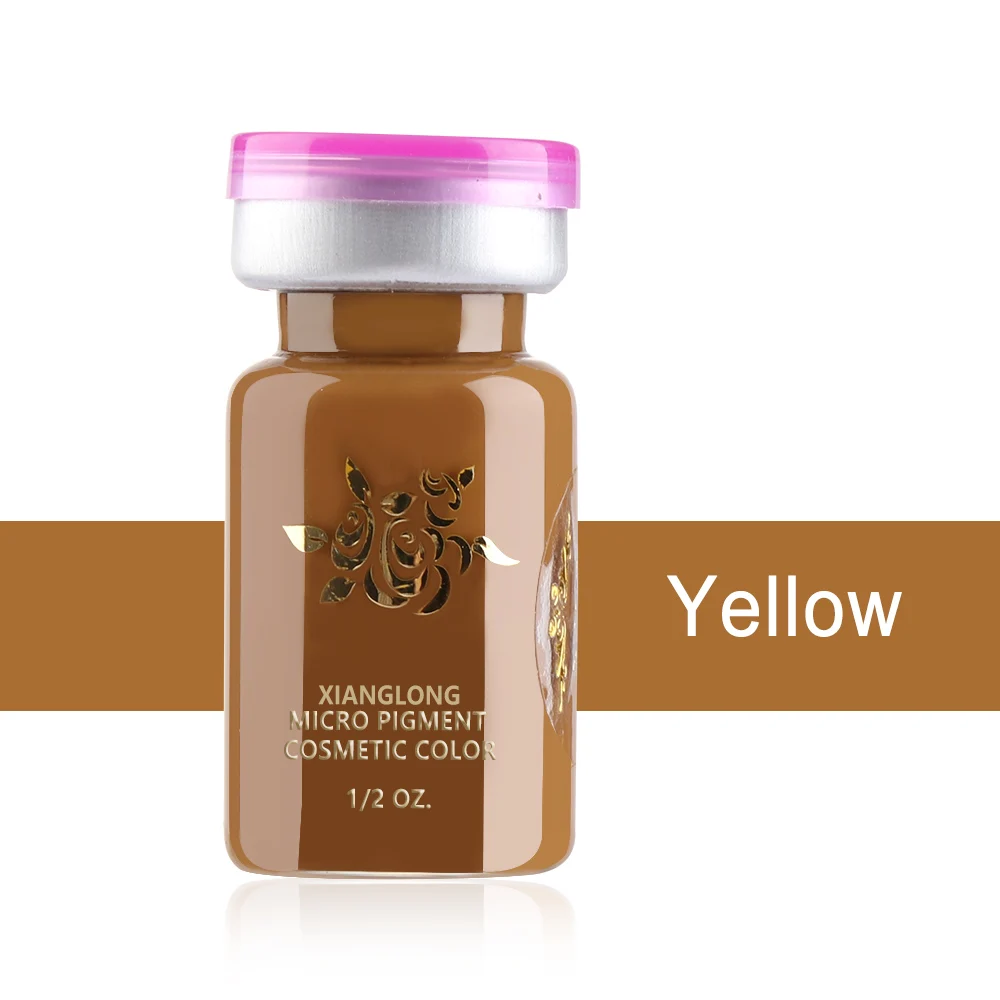 Yellow 1 бутылка, карандаш для бровей, губ, тату, чернила, эмульсии, полуперманентный Макияж Бровей, прочный пигмент, микроблейдинг, инструмент для красоты, принадлежности - Цвет: Yellow