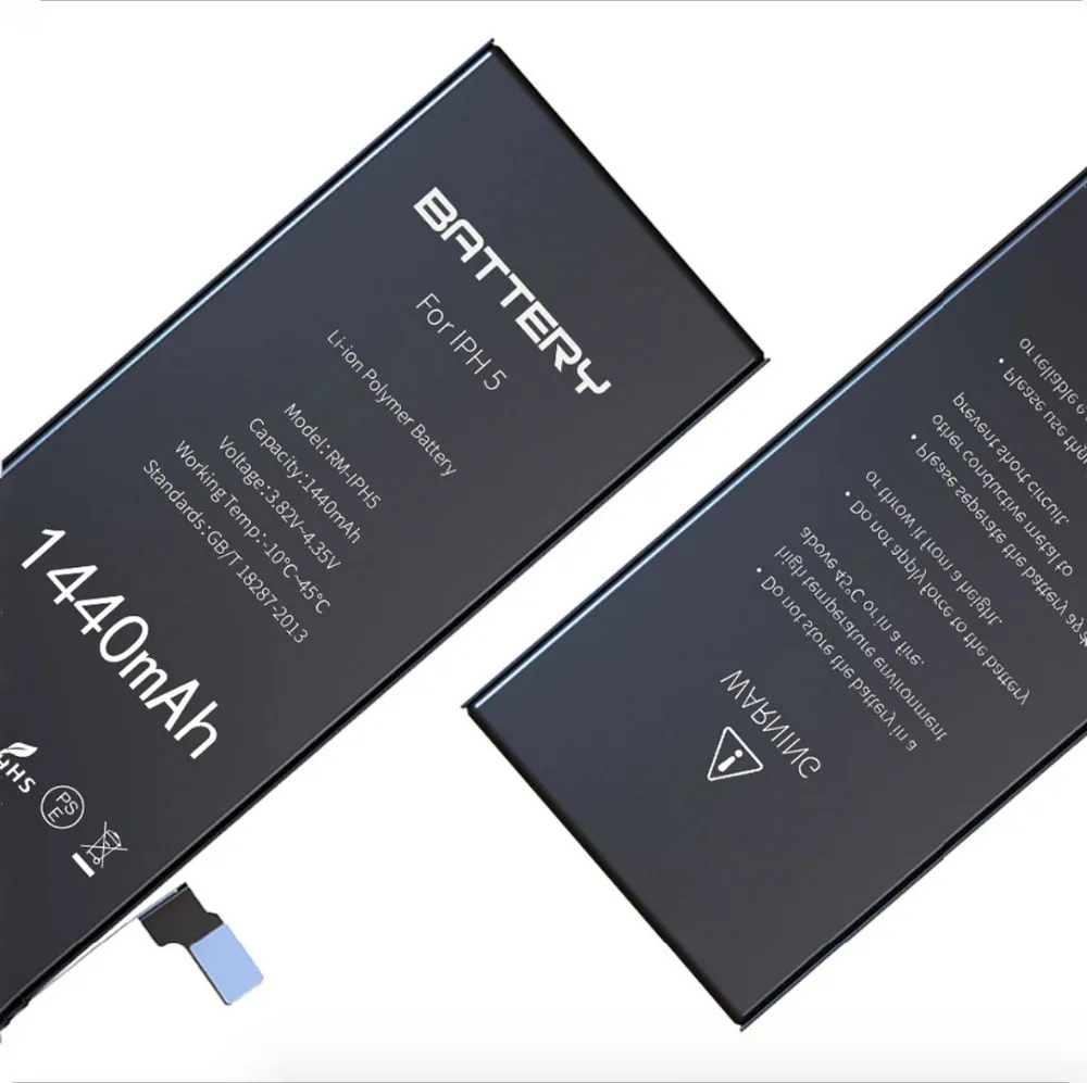 2018 новый оригинальный телефон батарея для iPhone 5 5G реального ёмкость 1440 мАч замена