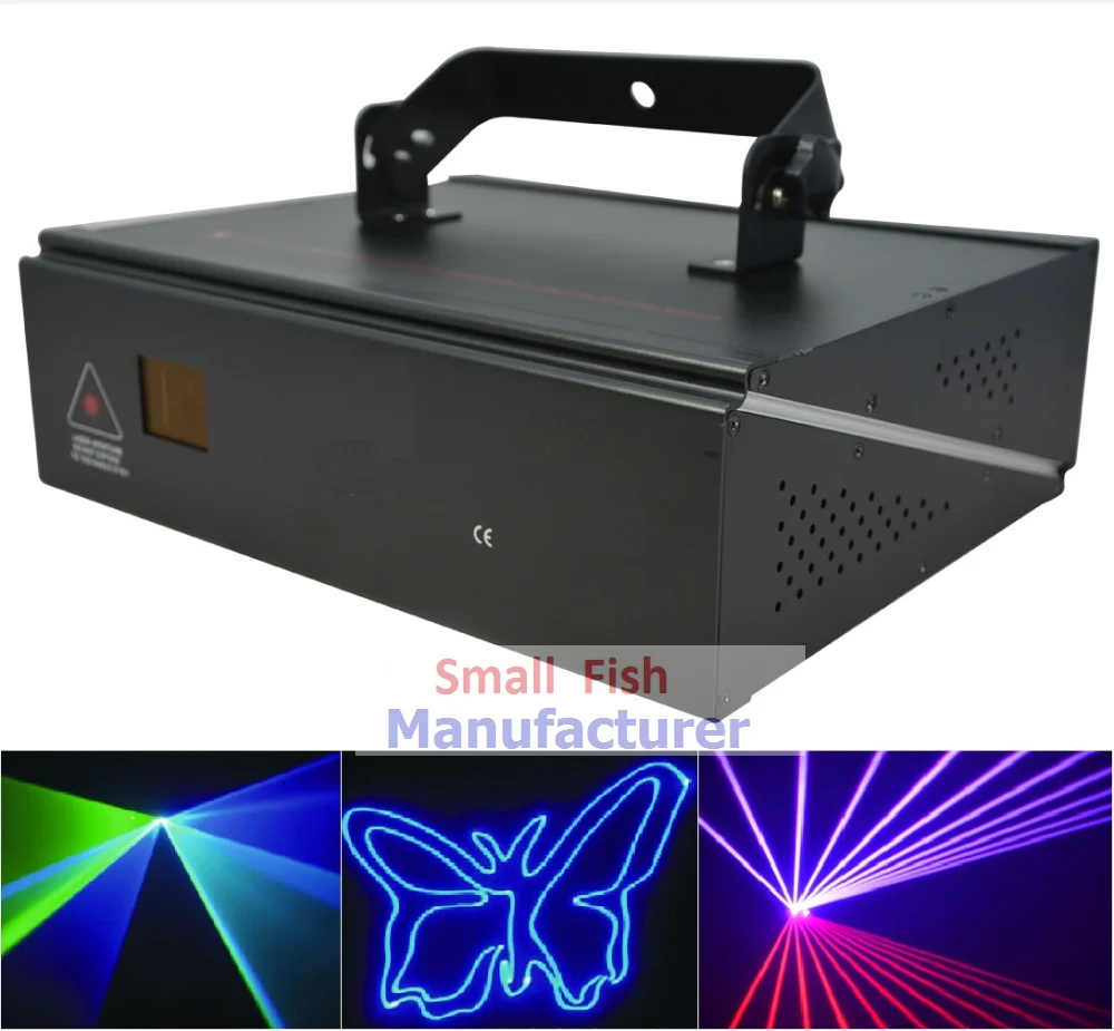 Бесплатная доставка 1 Вт Лазерный светильник RGB полноцветный анимационный луч