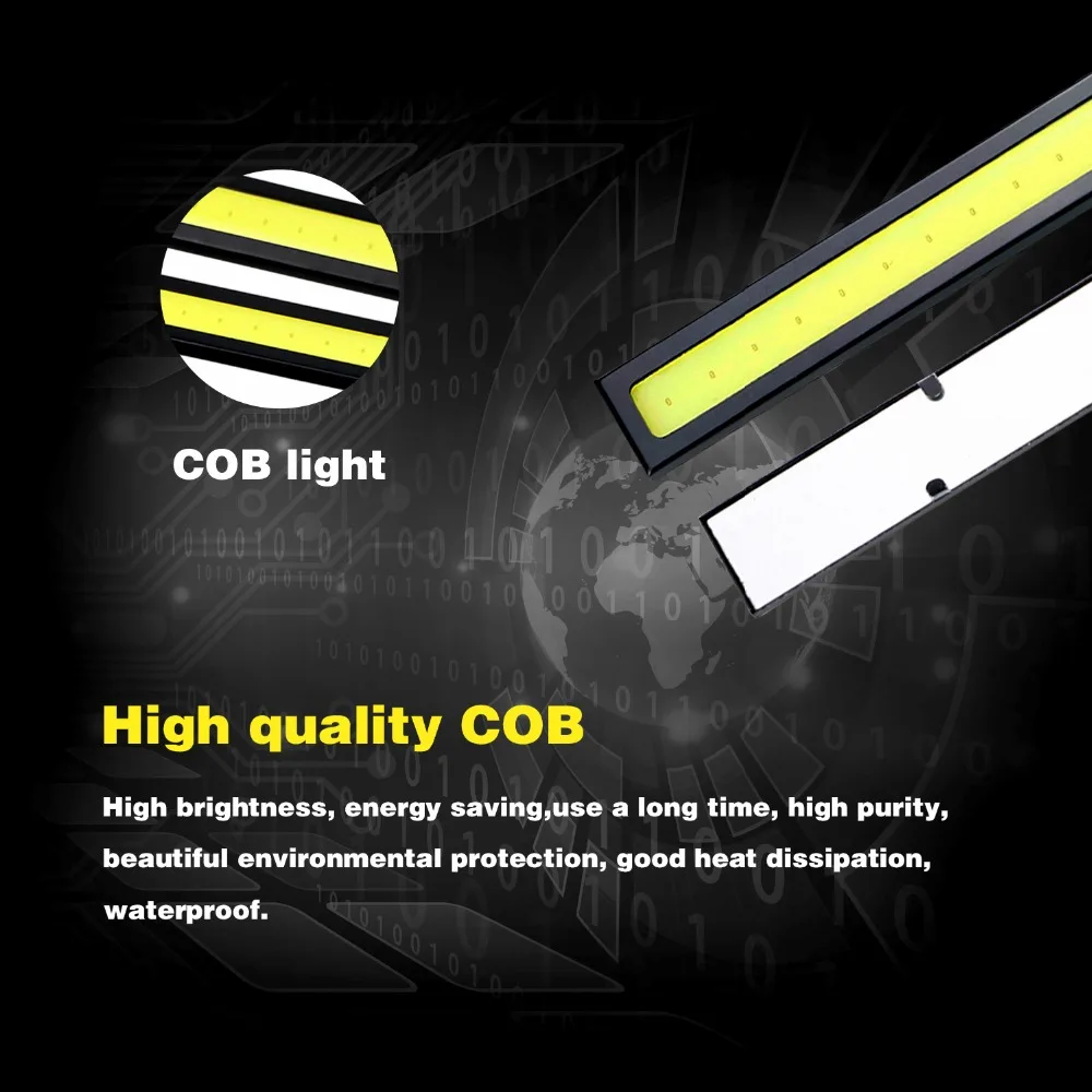 1piece14cm Водонепроницаемый Ультратонкий COB чип светодиодные дневные Бег света светодиодные DIY DRL автомобилей туман огни День Бег AB