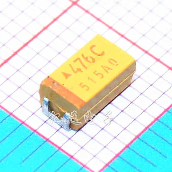 Соединительный танталовый конденсатор 47 мкФ 25V Type C 6032 476E 10% емкостный желтый