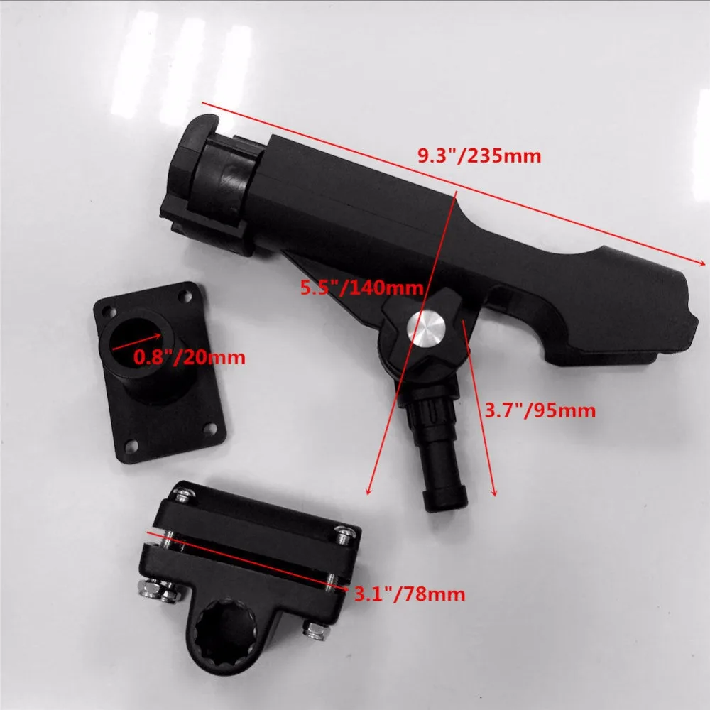 2x регулируемое Боковое крепление на рельсы каяк лодка удочка держатель набор - Фото №1