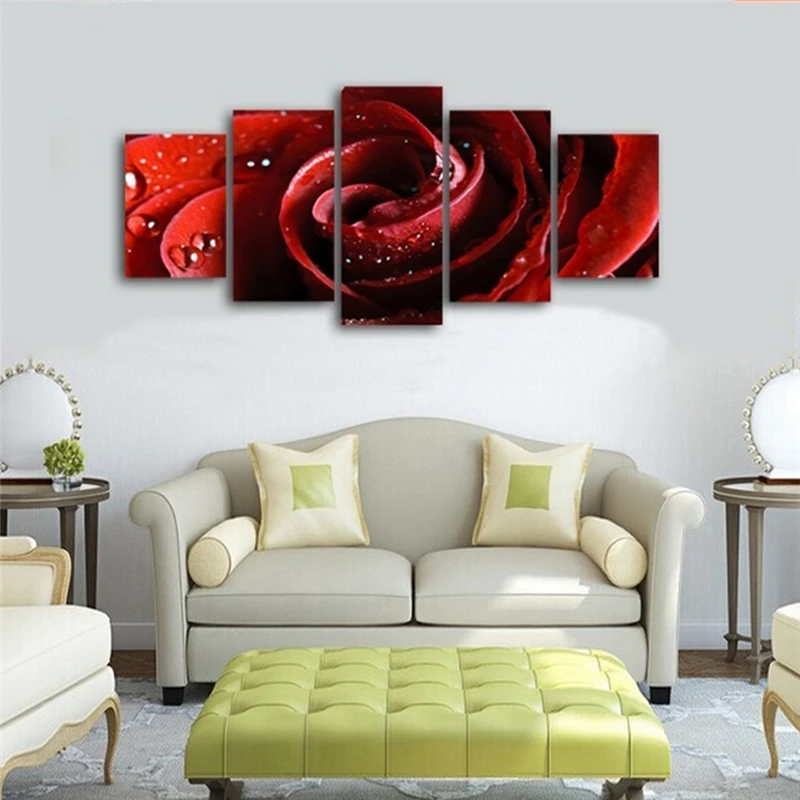 Новинка 5 шт. Модульная картина домашний Декор Рисунок нанесенный Современная