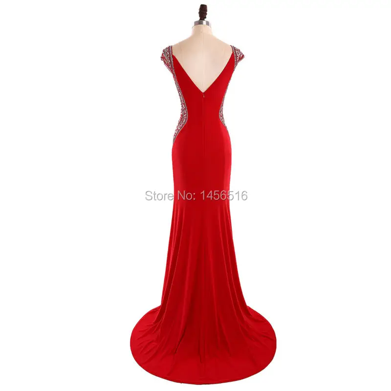 Menoqo красное вечернее платье Русалка длинное банкетное 2019 Robe De Soiree с рукавом