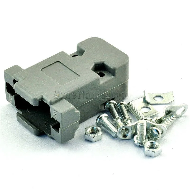

10Pcs DB9 Serial Male Female Connector RS232 Cable Connector 2 Rows 9 Pin String Oral Gray Plastic Shell PLC