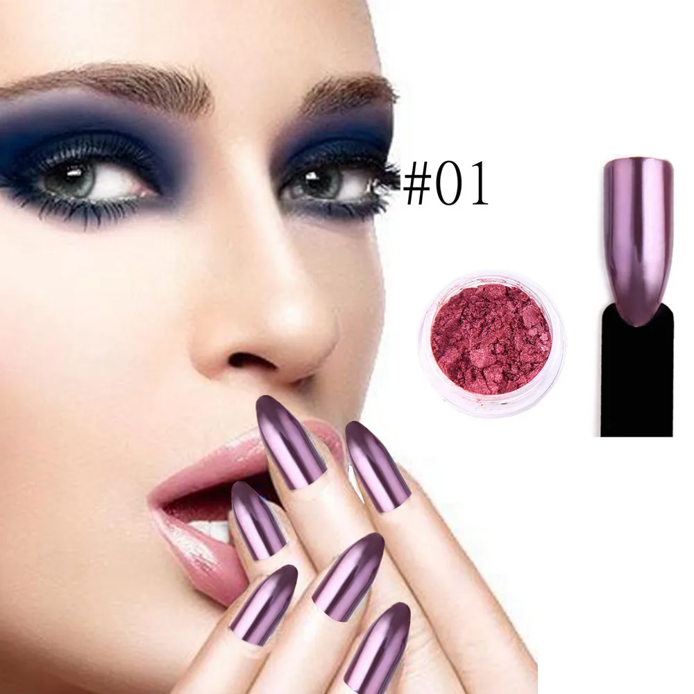 Блестки для ногтей алюминиевые хлопья магический зеркальный эффект порошки