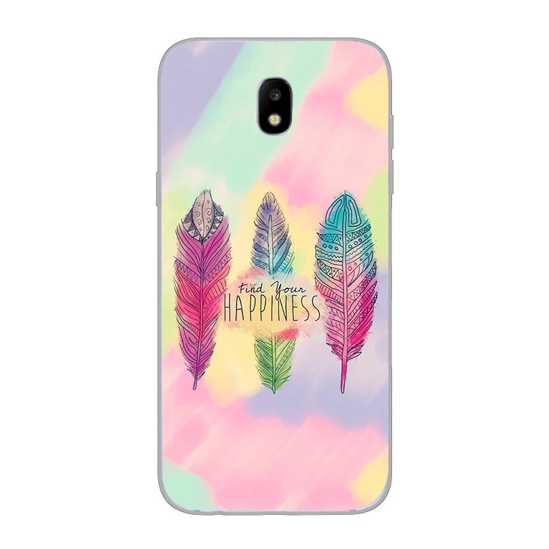ciciber Cover For Samsung Galaxy J 8 7 6 5 4 3 2 1 Europe Pro Core Prime 2016 2017 2018 Phone Cases Soft TPU Fashion Feather |