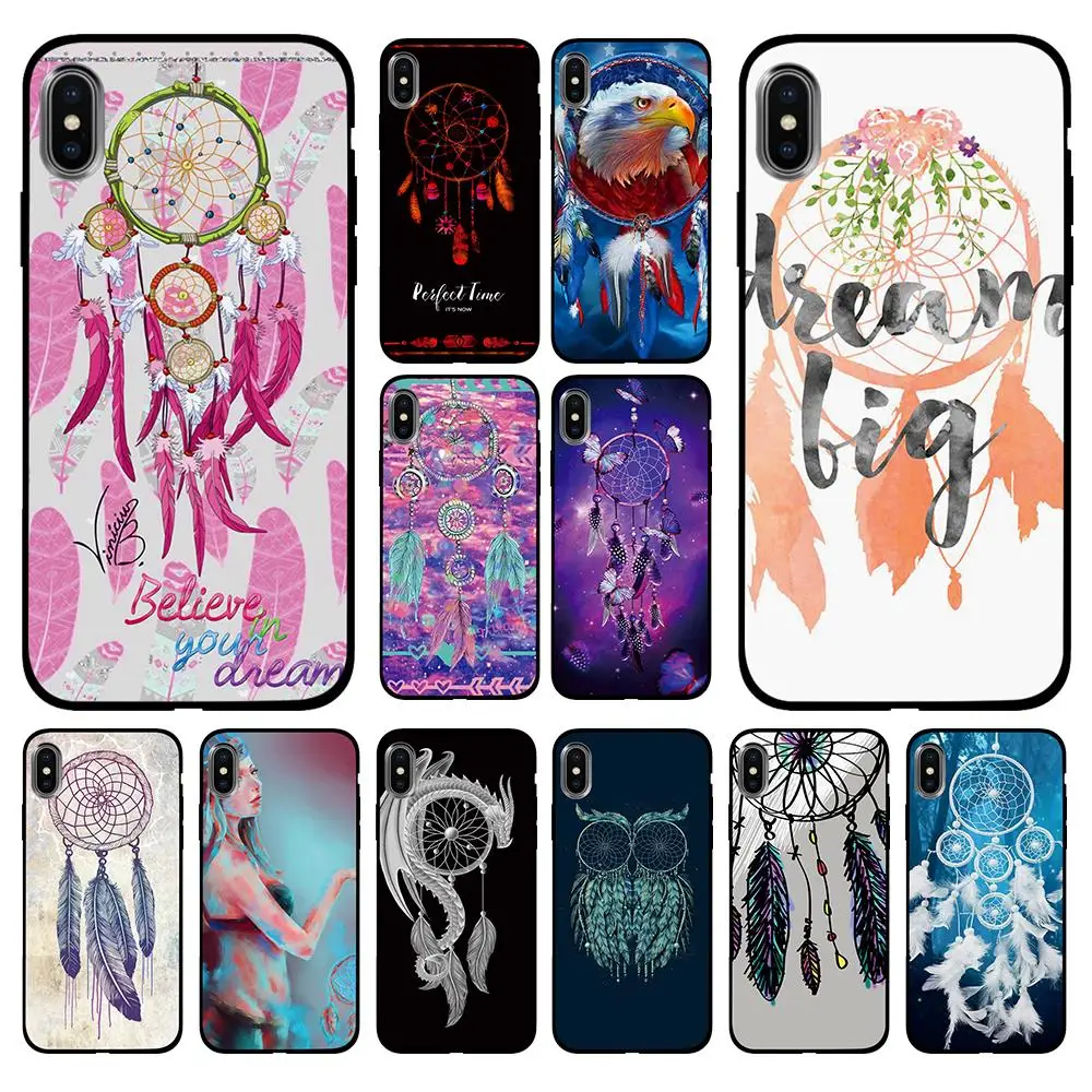 Красивый Ловец снов Мягкий ТПУ чехол для Apple iPhone 6 6S 7 8 Plus 5 5S SE X XS MAX XR силиконовые