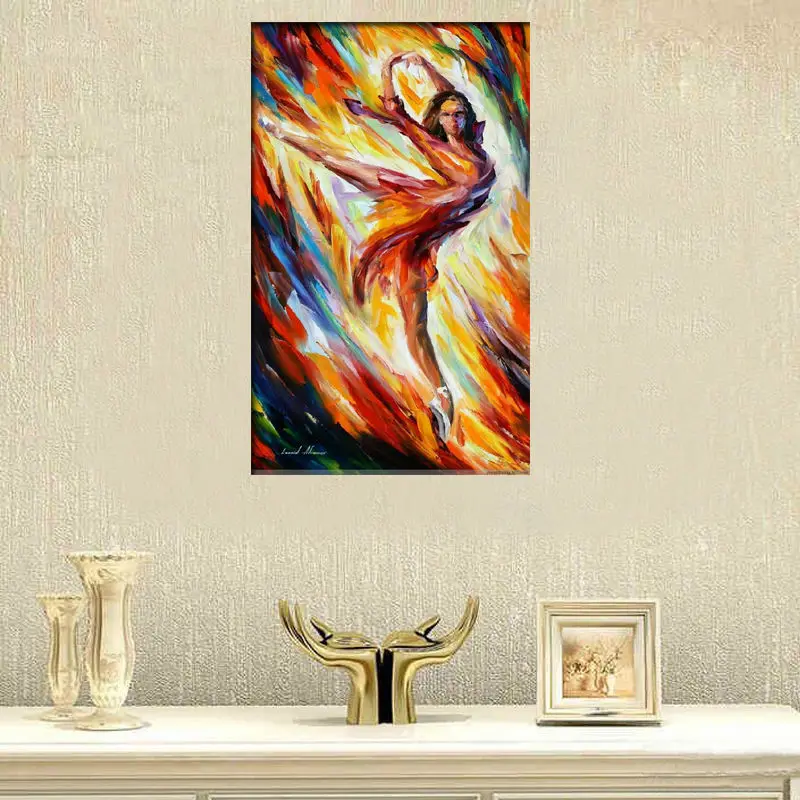 

1 Piece/ Lot Hand Painted Modern Abstract Oil Painting On Canvas Art Wall Ballet Dance Picture By Number Gift For Living Room