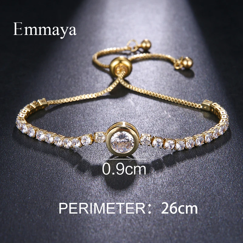 Женский браслет из циркония EMMAYA стильный Шарм-браслет с регулируемой цепочкой