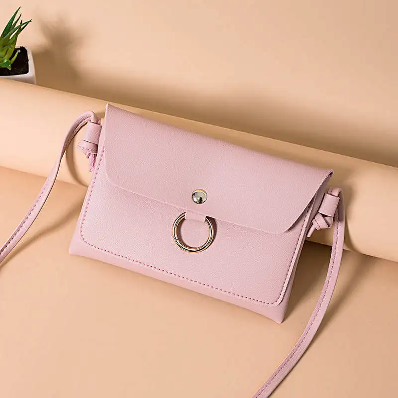 pink Новые модные сумки для женщин, сумки через плечо, сумка для телефона, маленькая вместительная сумка из искусственной кожи, повседневные милые белые розовые сумки SY18 - Цвет: pink