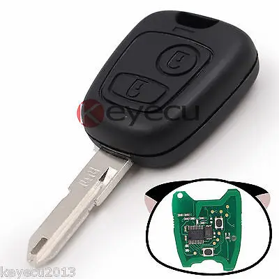 KEYECU Новый неразрезанный телефон 2 кнопки 433 МГц электронный ID46 для Citroen C2|buttons